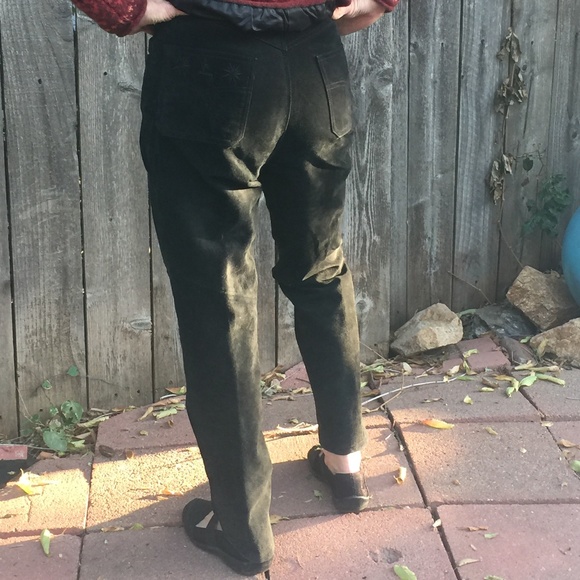 Trachten vintage black suede high top jeans from Germany - Picture 10 of 10